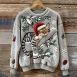 Flocon | Pull en Peluche de Chat de Fête