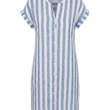 Noémie | Robe-Chemise Rayée Élégante