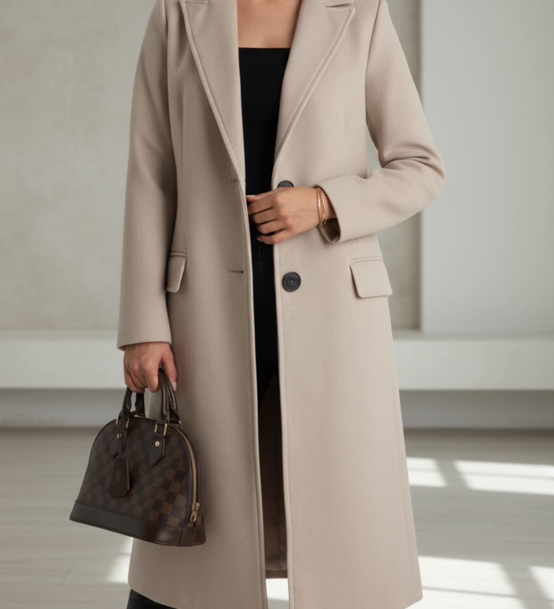Jade | Manteau Long en Laine Élégant