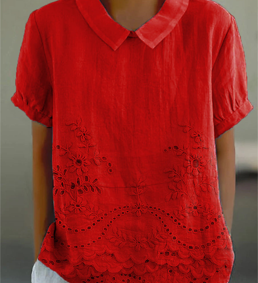 Lily | Chemise Brodée de Fleurs