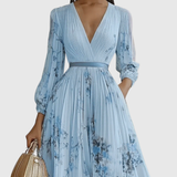 Rosalie – Robe longue plissée élégante