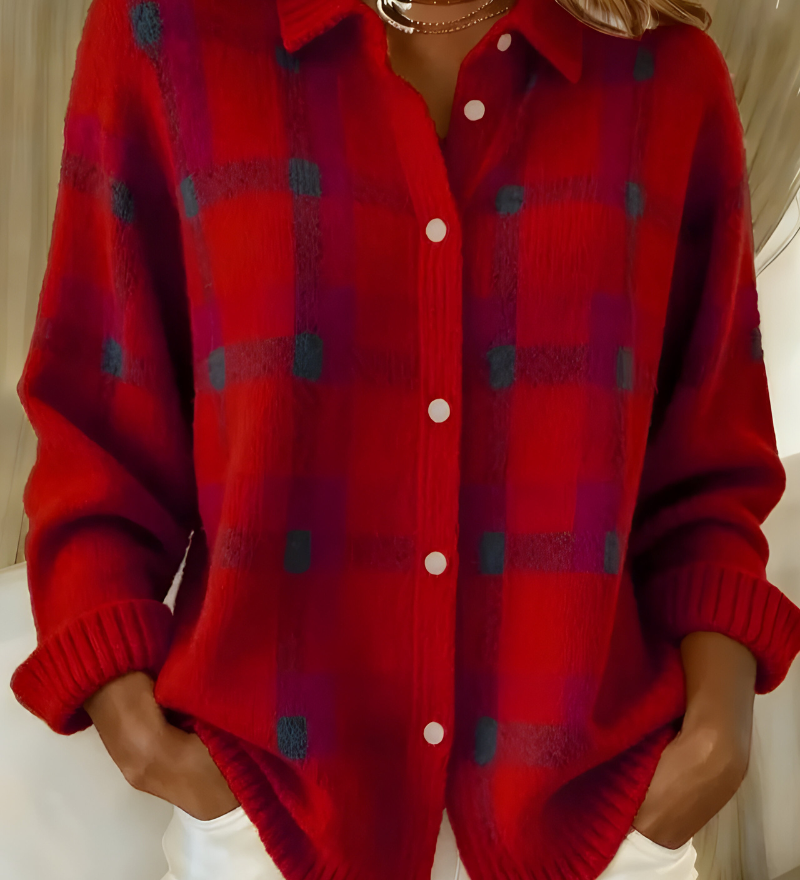Aveline | Cardigan à Carreaux