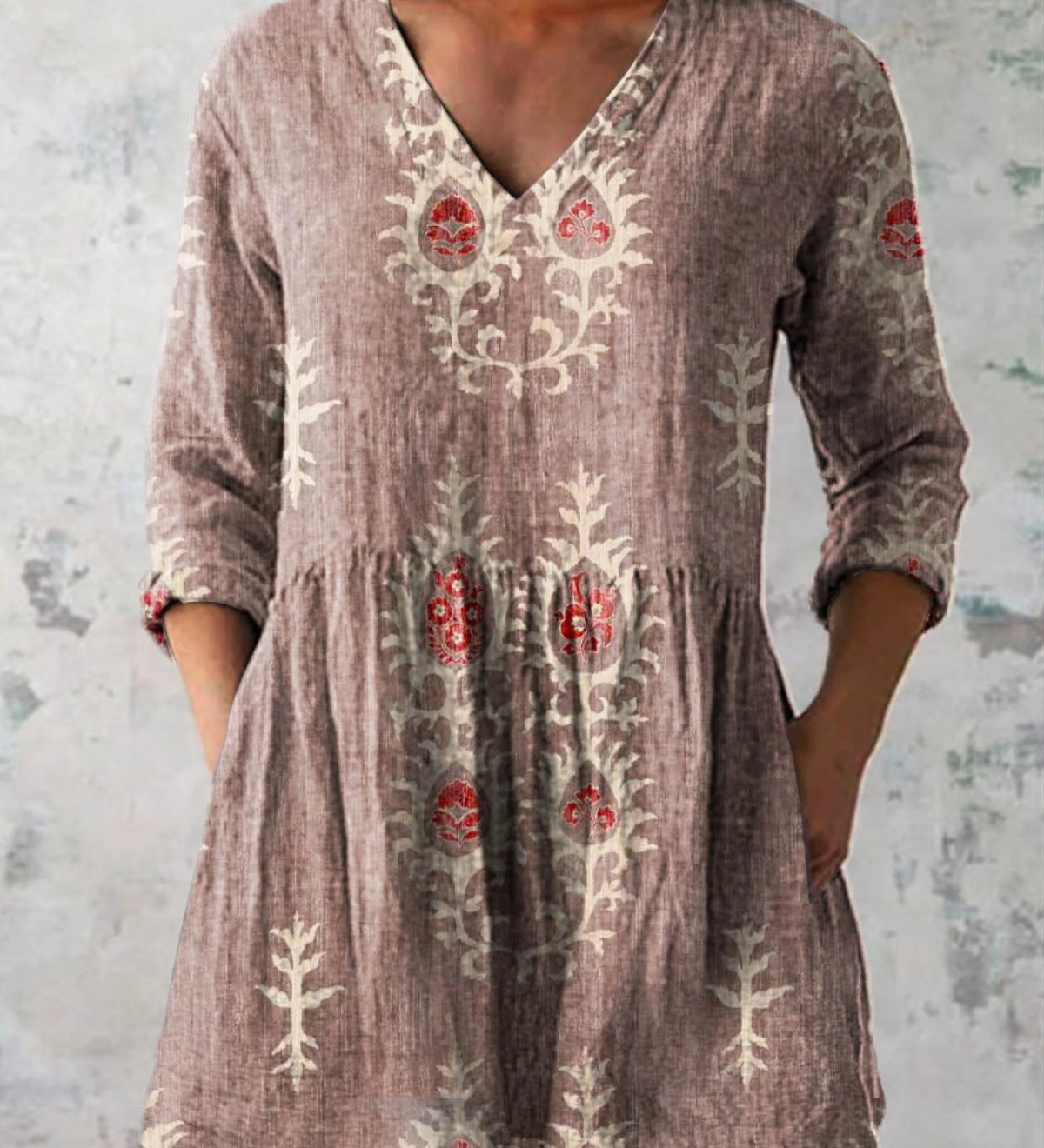 Elise | Blouse Longue avec Décolleté en V