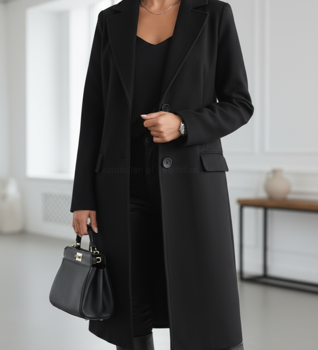 Jade | Manteau Long en Laine Élégant