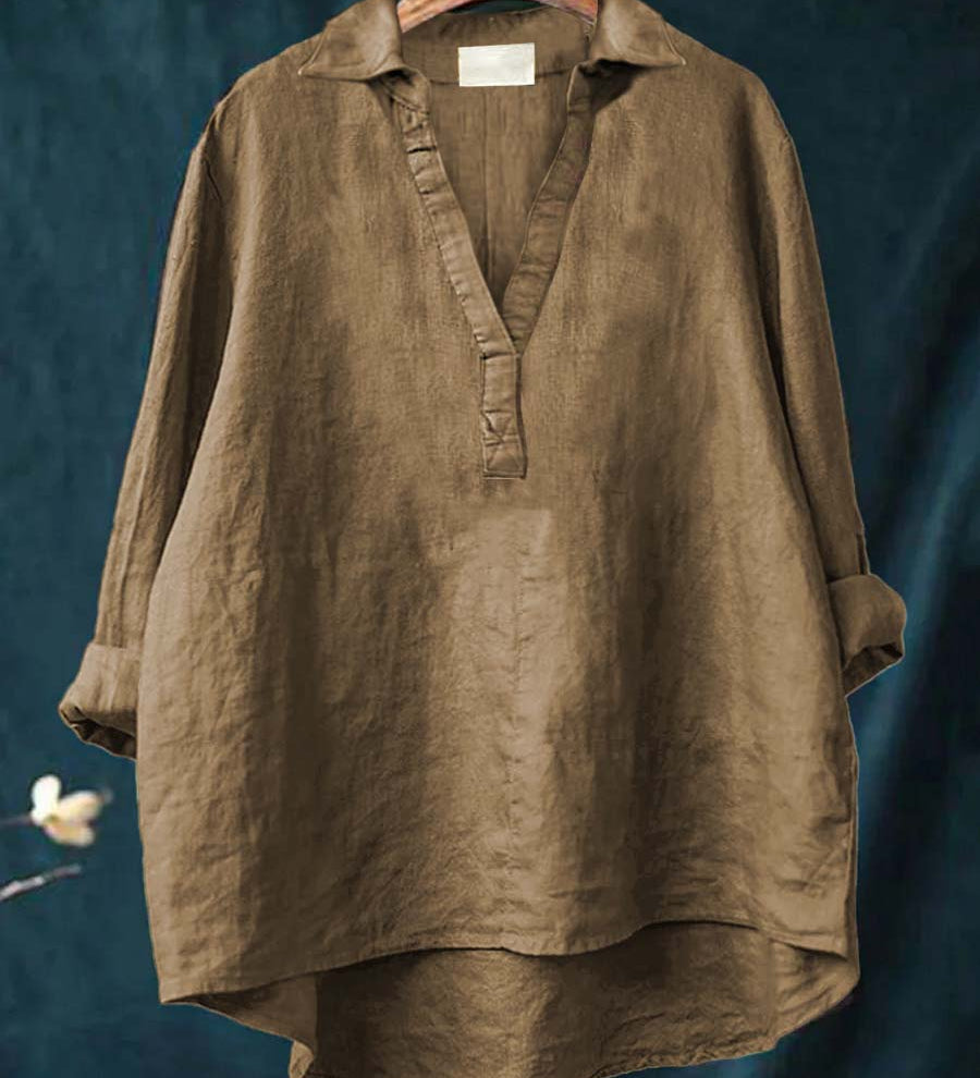 Andrea | Blouse d'été élégante en lin
