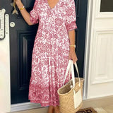 Keisha | Robe Fleurie Décolleté en V Élégante