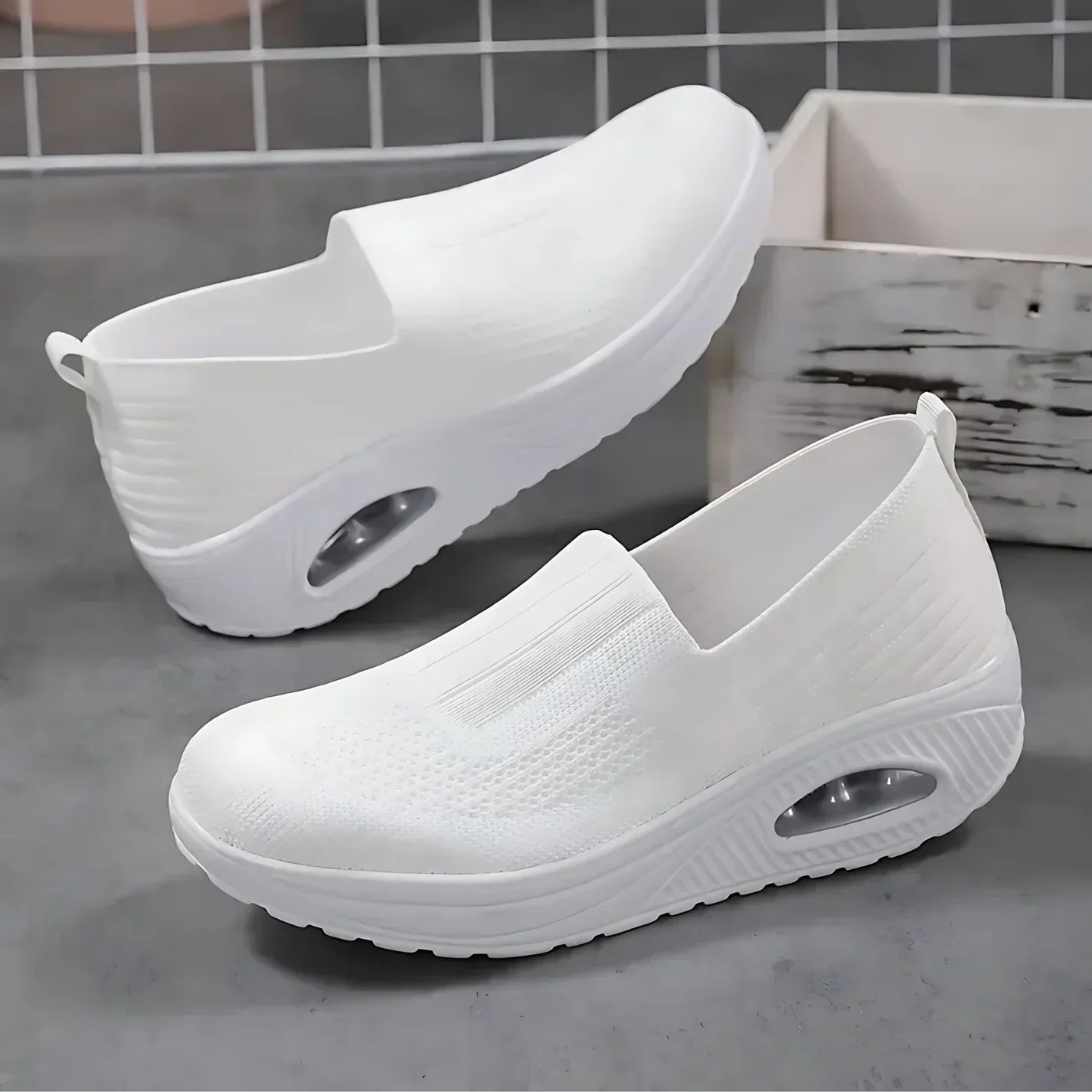 Laurence™ — Baskets slip-on compensées confort quotidien