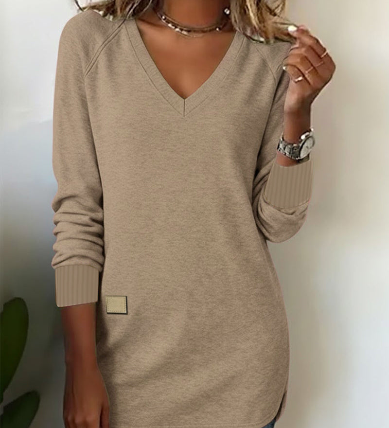 Gaïa | Sweat-shirt à col en V à la mode