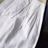 Camille | Pantalon large en coton et lin mélangés