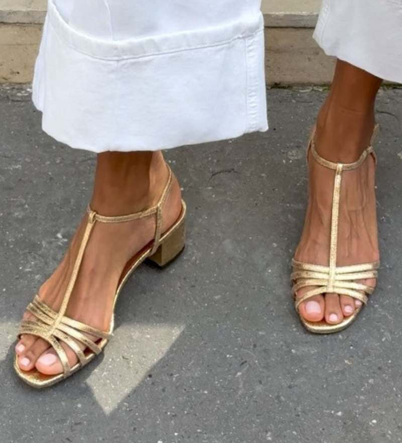 Allegra | Sandales Dorées Élégance Quotidienne