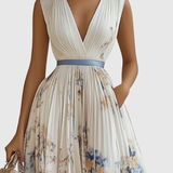 Rosalie – Robe longue plissée élégante