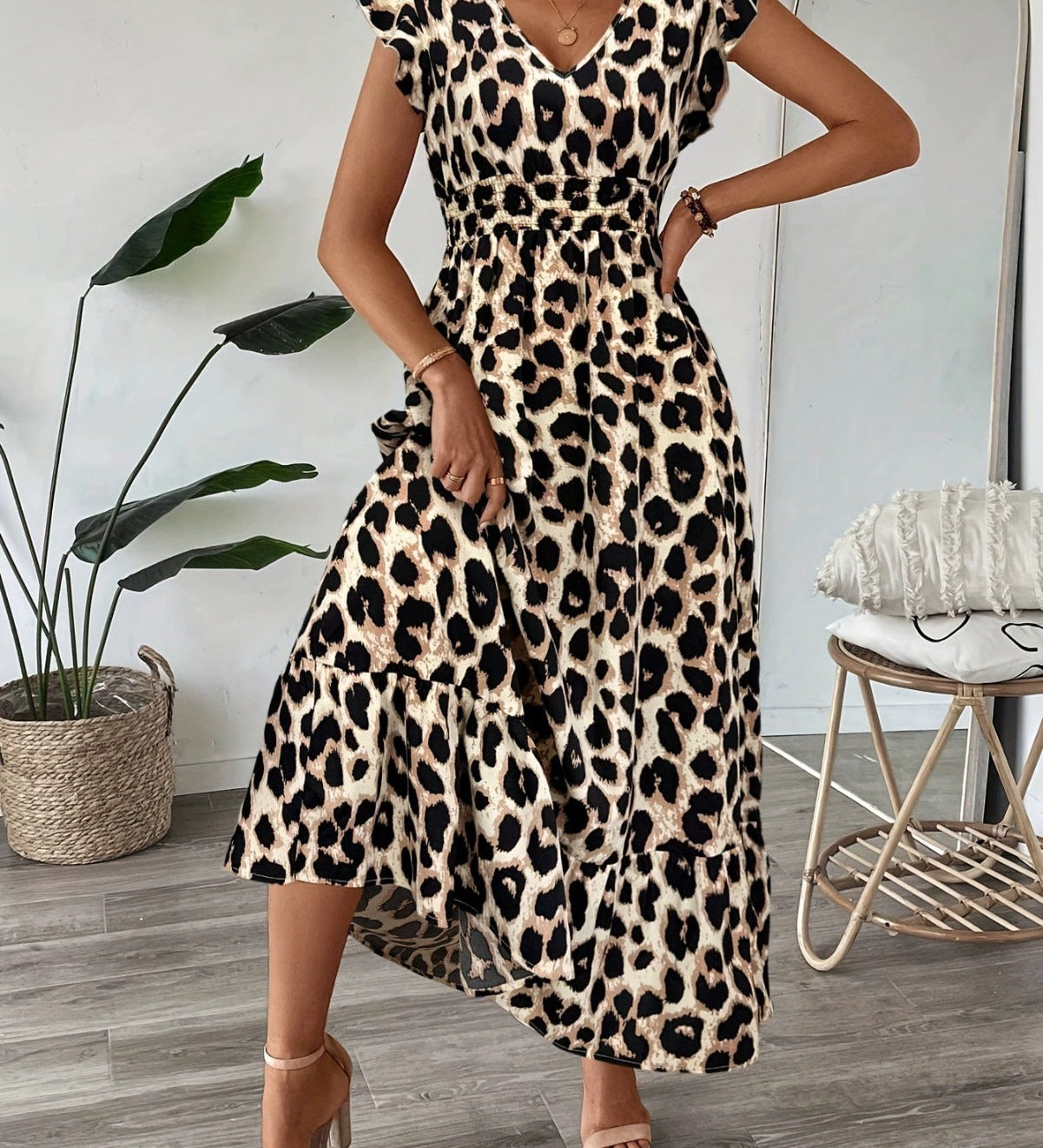 Candela | Robe maxi baroque avec décolleté en V