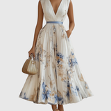 Rosalie – Robe longue plissée élégante