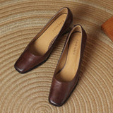 Oriel – Leder Quadrat Pumps