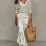 Solène | Robe Satinée & Ensemble en Maille