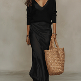 Solène | Robe Satinée & Ensemble en Maille