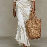 Solène | Robe Satinée & Ensemble en Maille