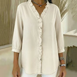 Abigail™ Blouse en Denim Élégante