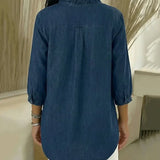 Abigail™ Blouse en Denim Élégante
