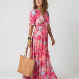 Léonie – Robe longue fluide fleurie