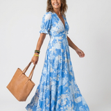 Léonie – Robe longue fluide fleurie