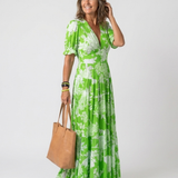 Léonie – Robe longue fluide fleurie