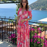 Léonie – Robe longue fluide fleurie