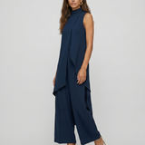 Sara | Haut Drapé Asymétrique & Pantalon Large