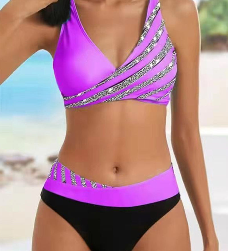 Mona | Bikini imprimé dans des tons chauds