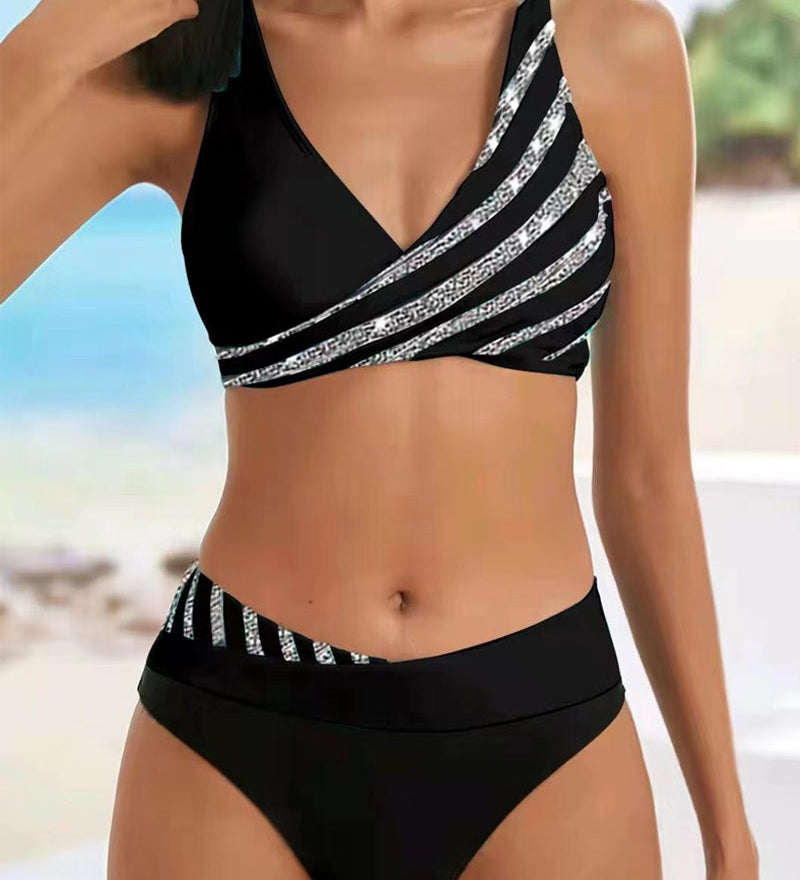 Mona | Bikini imprimé dans des tons chauds