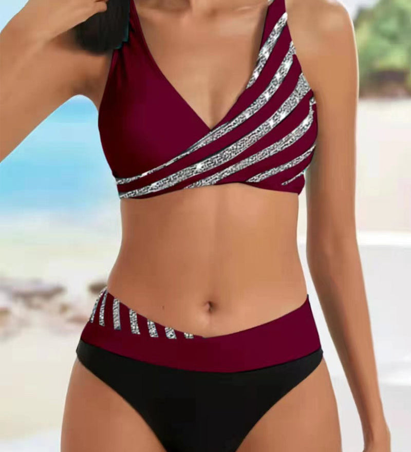Mona | Bikini imprimé dans des tons chauds