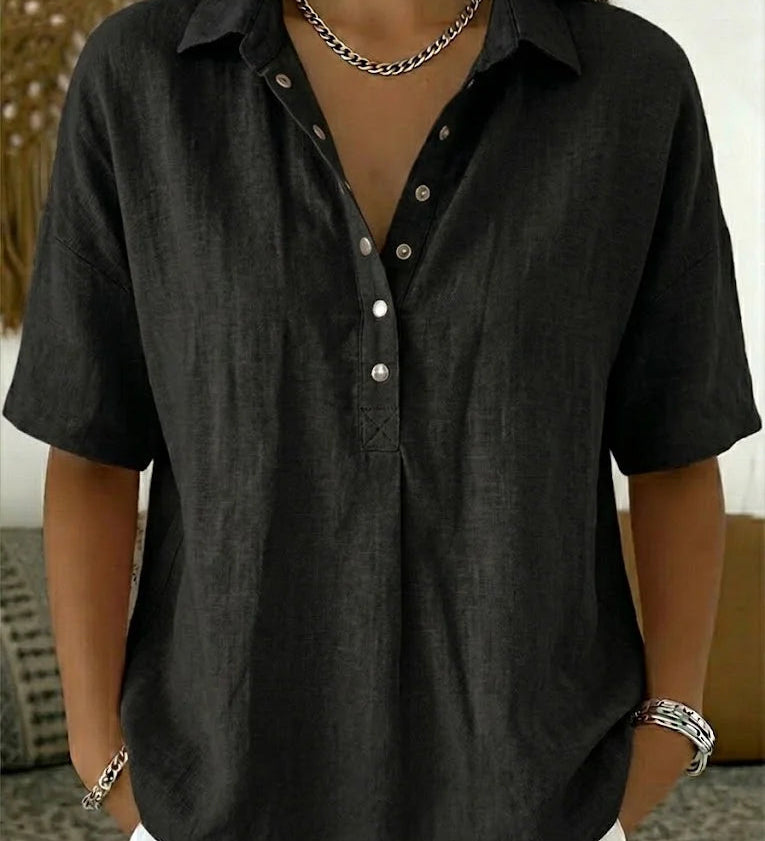 Nora – Blouse Krage Élégante
