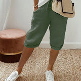 Laluna | Short femme en coton et lin
