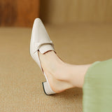 Anaïs – Mules en cuir à bout pointu