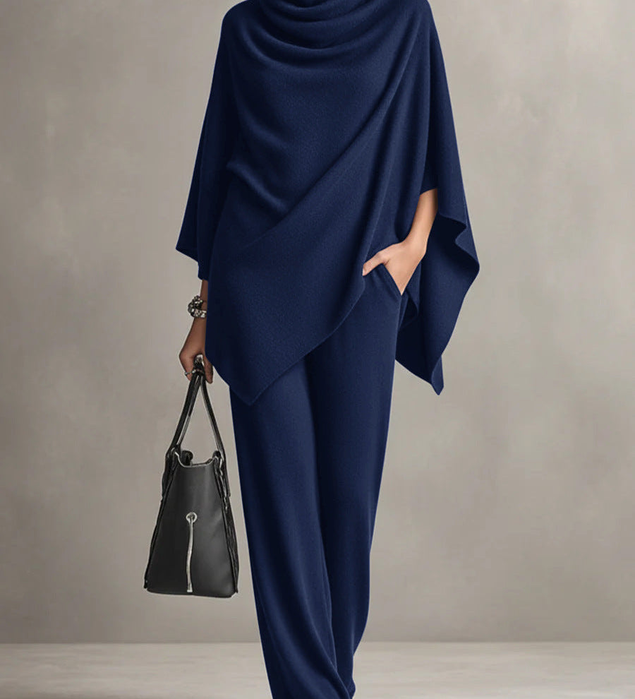 Sarina™ | Ensemble Chic à Drapé Deux Pièces