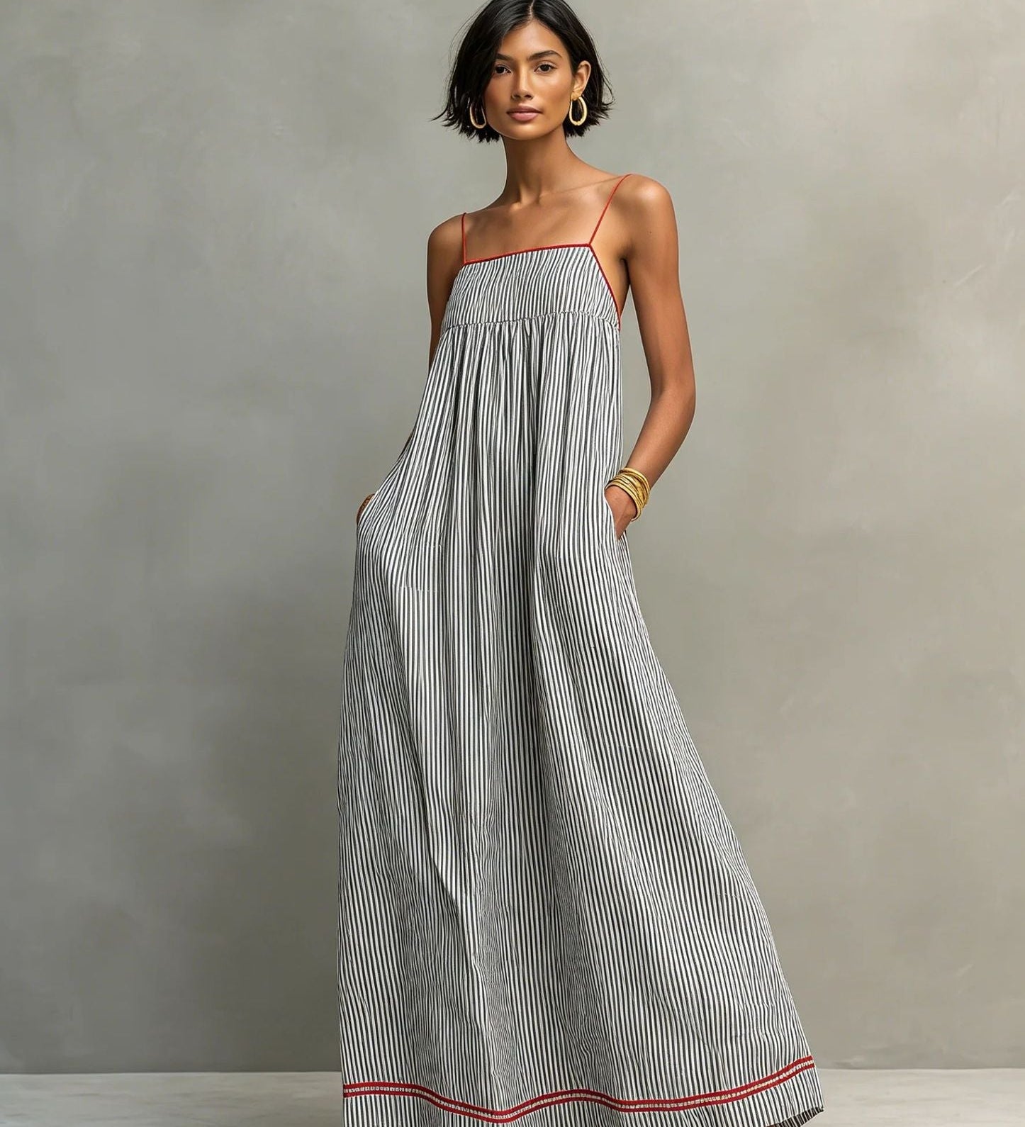 Amanda | Robe Longue Élégante Sans Manches