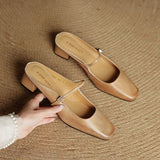 Aimée – Pantolettes en cuir