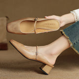 Aimée – Pantolettes en cuir