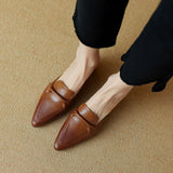 Anaïs – Mules en cuir à bout pointu
