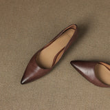 Andrée – Ballerines en Cuir Véritable