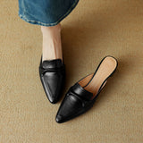 Anaïs – Mules en cuir à bout pointu
