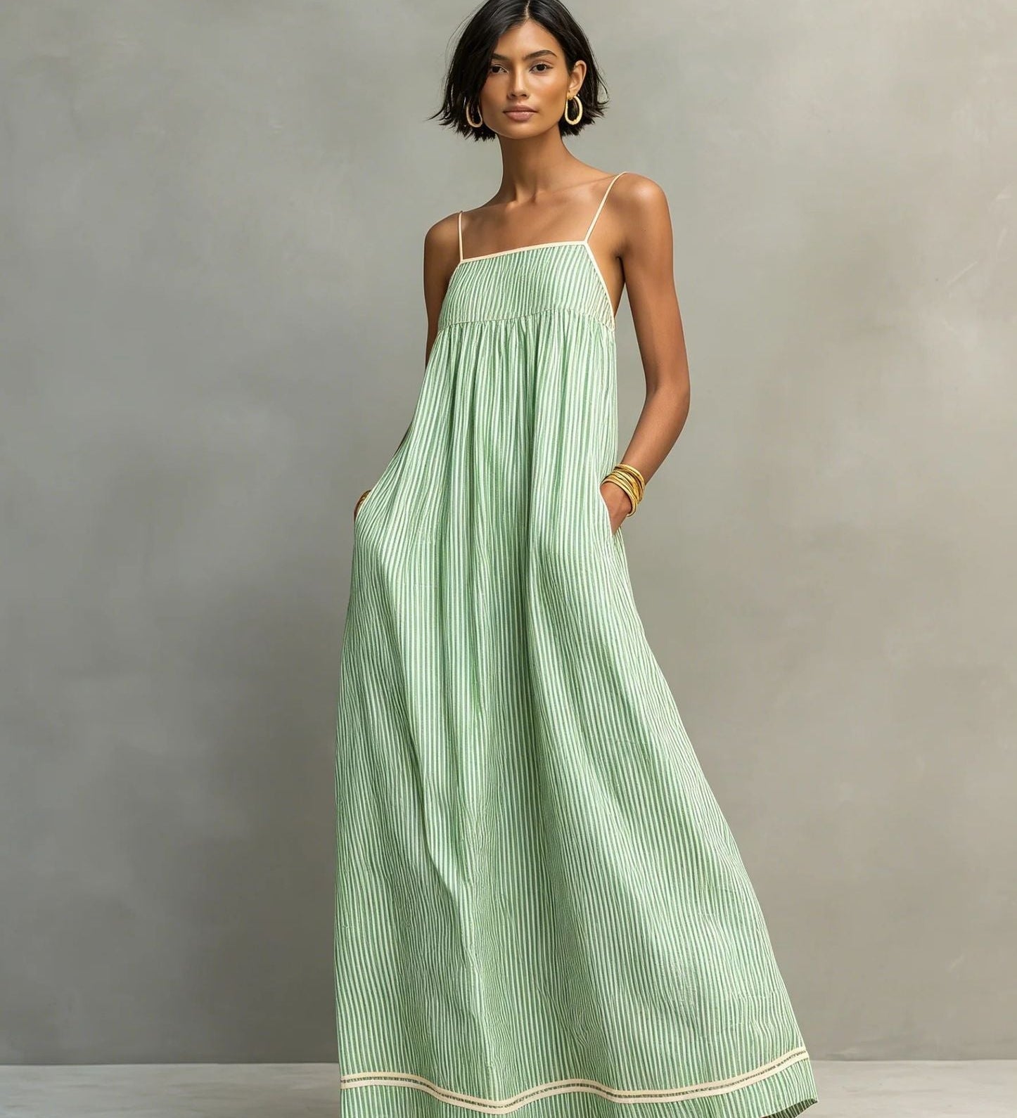 Amanda | Robe Longue Élégante Sans Manches