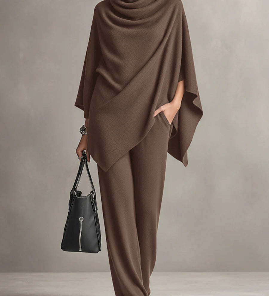 Sarina™ | Ensemble Chic à Drapé Deux Pièces
