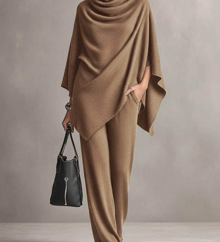 Sarina™ | Ensemble Chic à Drapé Deux Pièces