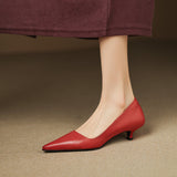 Arlette – Cuir Escarpins à Talon Kitten