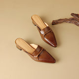 Anaïs – Mules en cuir à bout pointu