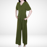 Ensemble Élégant à Manches Courtes Elsie™ - Deux Pièces