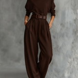 Ensemble Élégant Jessica™ : Haut Chic et Pantalons Droits
