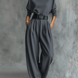 Ensemble Élégant Jessica™ : Haut Chic et Pantalons Droits