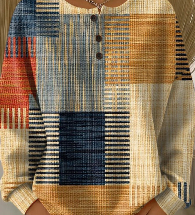 Soléane | Henley en tricot gaufré confortable